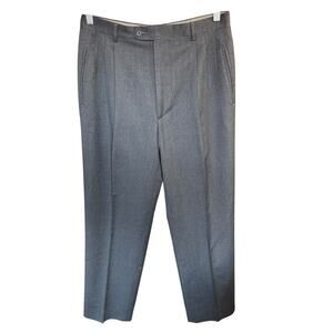 Chiavari 100% Wool Men's Dress Pants Tasmanian Super 100 Italy Gray 32x29 Career